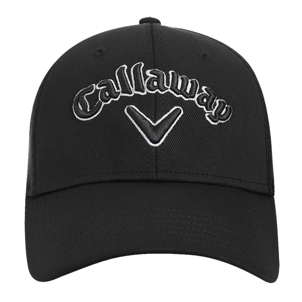 Callaway Mesh Fitted Black Charcoal Mens Cap - Image 3
